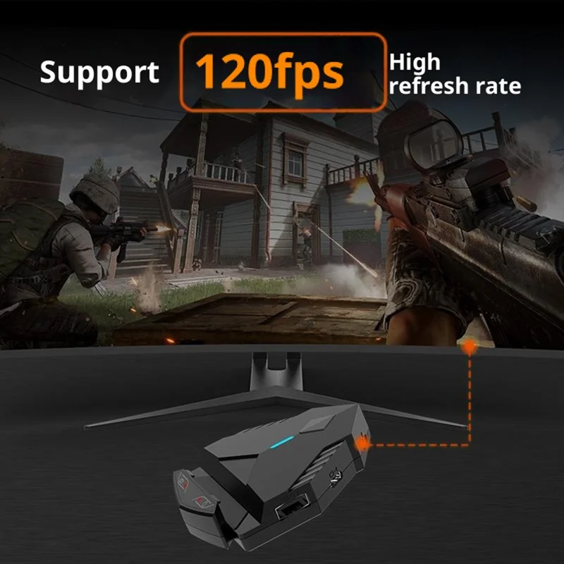 GAMWING Lingzha 2 Pro Gaming Keyboard Mouse Converter Wired + Bluetooth-Compatible Dual Mode Game Adapter for Tablets / Phones PUBG LOL