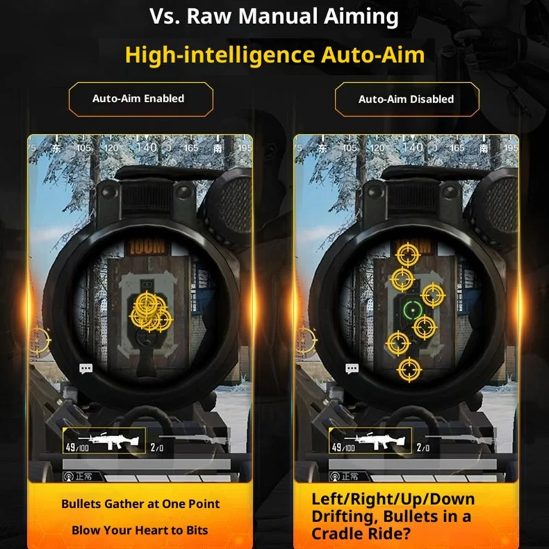 GAMWING Lingzha 2 Pro Gaming Keyboard Mouse Converter Wired + Bluetooth-Compatible Dual Mode Game Adapter for Tablets / Phones PUBG LOL