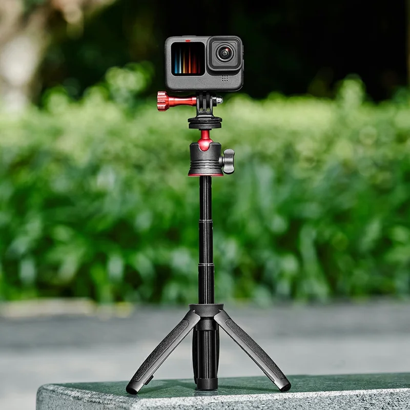 S-055 Miniaturowe statyw do kamer akcji GoPro / Insta360 / DJI / SJCAM, statyw mini, monopod do selfie, uchwyt na smartfon