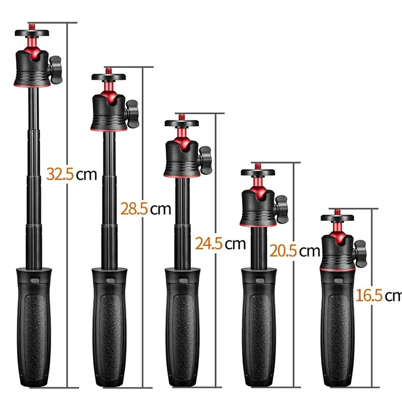 S-055 Miniaturowe statyw do kamer akcji GoPro / Insta360 / DJI / SJCAM, statyw mini, monopod do selfie, uchwyt na smartfon