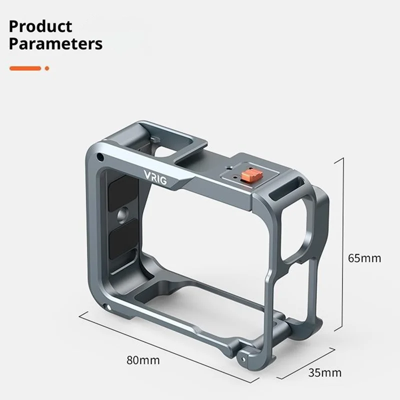 VRIG GA-06 para Insta360 Ace / Ace Pro / Ace Pro 2 Funda de Cámara de Caja Metálica con Sistema de Liberación Rápida y Protección Completa