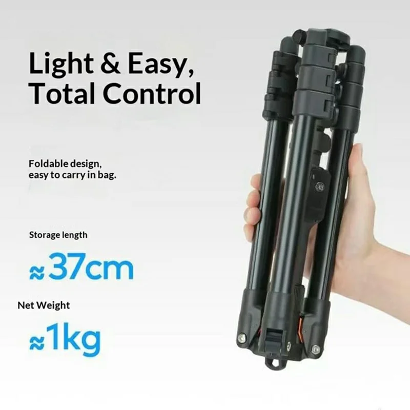 YUNTENG VCT-8068 Camera Tripod Stand with Remote, 1.98m Adjustable Phone Holder for Live Streaming