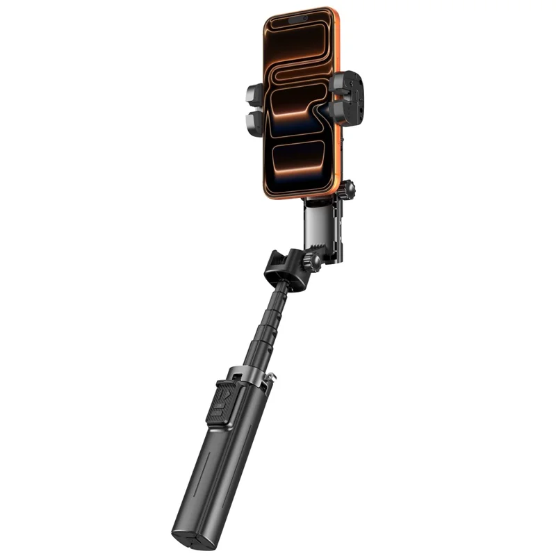 Q37 102cm Extendable AI Gimbal Stabilizer Selfie Stick RGB Beauty Light Tripod for Live Streaming - Black