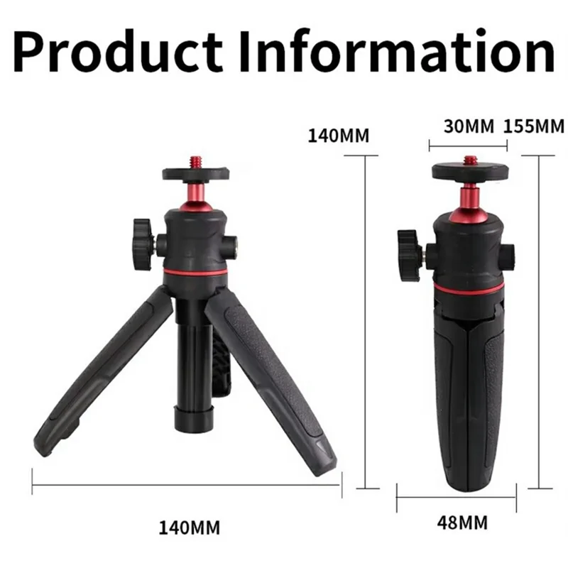 Y039 2 in 1 Telescopic Selfie Stick 360 Degree Rotating Panoramic Gimbal Mini Tripod for Camera Photography - Black