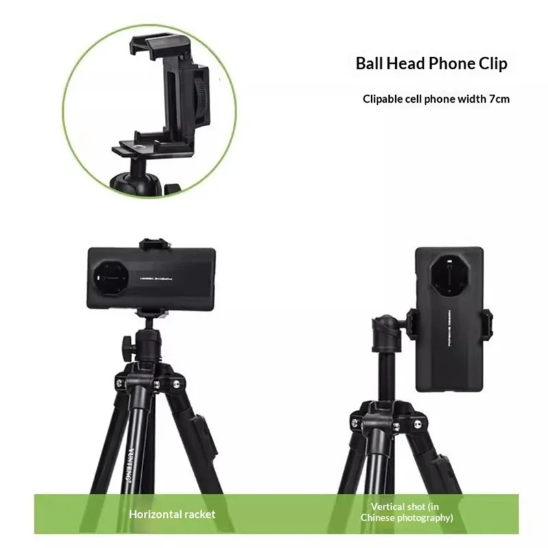 YUNTENG VCT-6109 Stativ Overhead Live-streaming 3-i-1 sæt med vandret arm, Bluetooth-kompatibel fjernbetjening og telefonholder til kamera, DSLR, systemkamera og smartphone