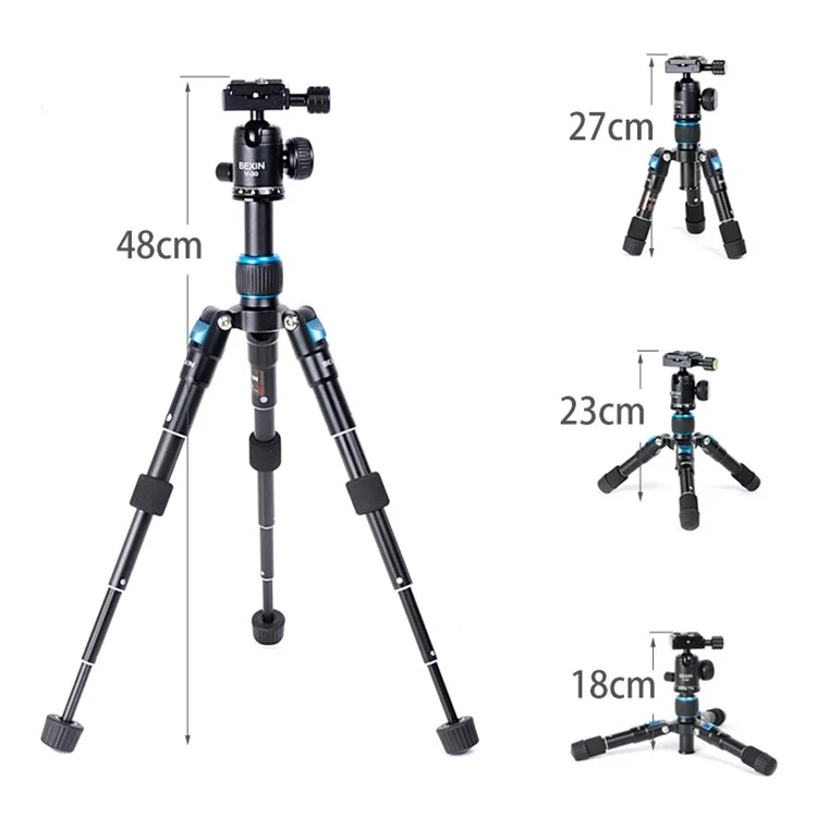 BEXIN MS08S Professional Tabletop Aluminum Alloy Photography Tripod for Phone Camera