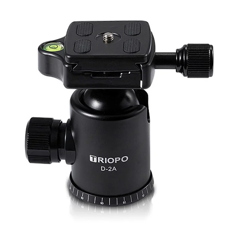 TRIOPO M2508+D-2A Portable Travel Adjustable Aluminium Camera Tripod Accessories Stand with Pan Tilt Head