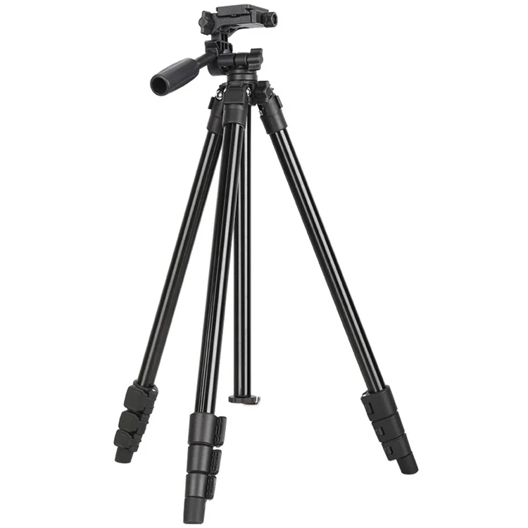 Q162 4-Section Telescopic Tripod Stand with 360 Degrees Swivel Pan Head for DSLR SLR Camera Phone