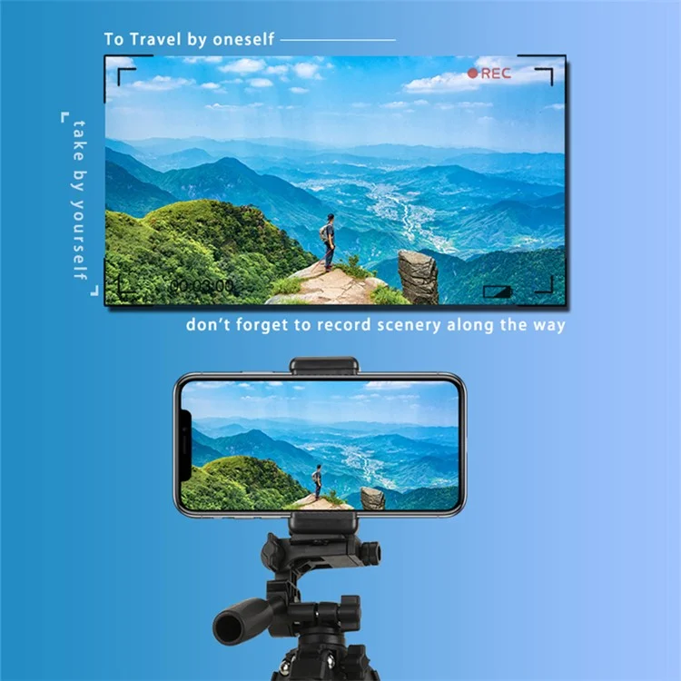 Q162 4-Section Telescopic Tripod Stand with 360 Degrees Swivel Pan Head for DSLR SLR Camera Phone