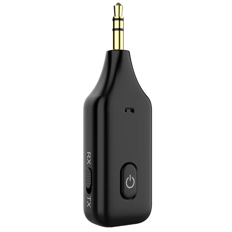 Receptor transmisor Bluetooth 5.1 de 3 en 1 A60 con adaptador de música inalámbrica estéreo de 3.5 mm Aux para llamadas