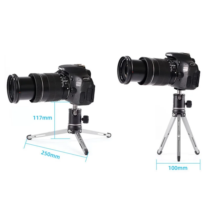 XILETU MT26+XT15 High Bearing Mini Tabletop Tripod with Ball Head for DSLR Camera Mirrorless Camera Smartphone
