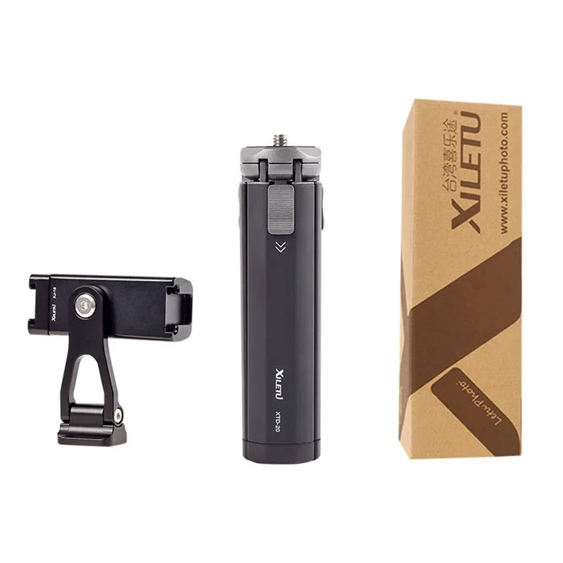 XILETU XJ18+XTD20 Two-Stage Desktop Tripod with 360 Degree Phone Holder for SLR Camera Mobile Phone