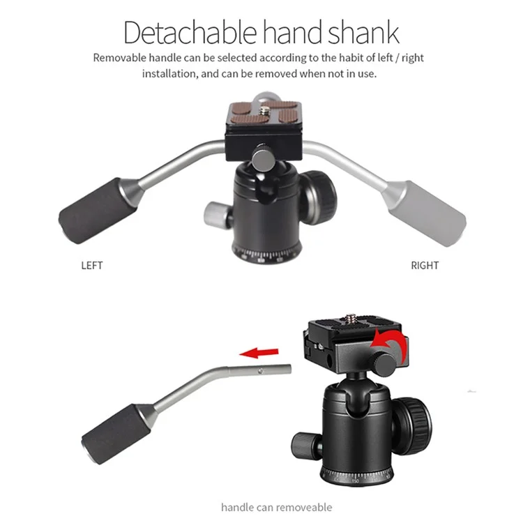 Típode de Escritorio Xiletu FM5C Con Cabezal de Pelota Para Nikon Canon DSLR Camera Smart Smartphone