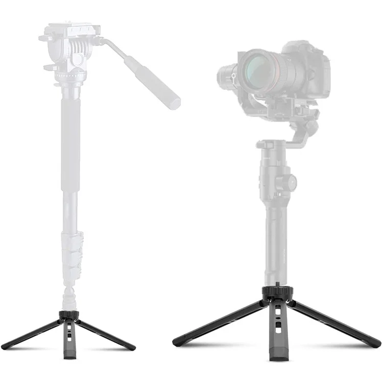 Aluminum Alloy Mini Tripod with 1/4 Thread Hole and 2 Expansion Slots for Camera Smartphone Holder Fill Light Stabilizer