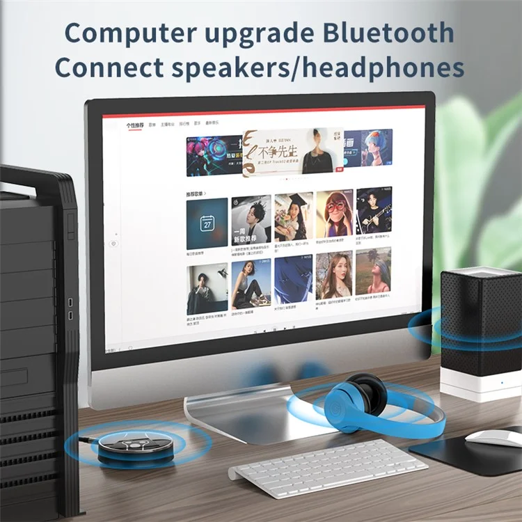 BT-18 Bluetooth 5.0 Adattatore NFC Sensing Zero Delay HD Stereo Sound 2 in 1 Ricevitore Trasmettitore Accessori auto per Speaker/Headset