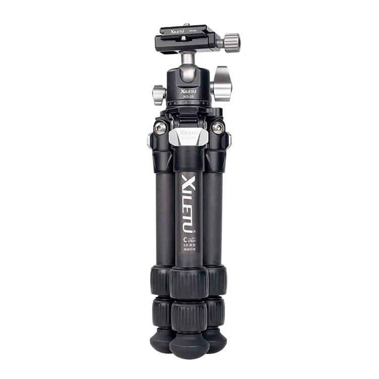 XILETU XLS223C+XG25 Portable Retractable Tripod Holder Stand for DSLR Mirrorless Camera