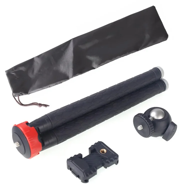 Xiletu XS-110 Portable Camera Tripod Stand Travel Outdoor Live Selfie Stick Trépied Avec Clip de Téléphone