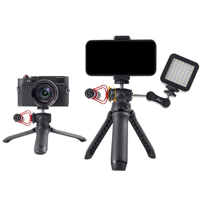 XILETU XSG-2 Portable 1/4 inch Screw Cold Shoe Tripod Camera Phone Fill Light Holder Stand