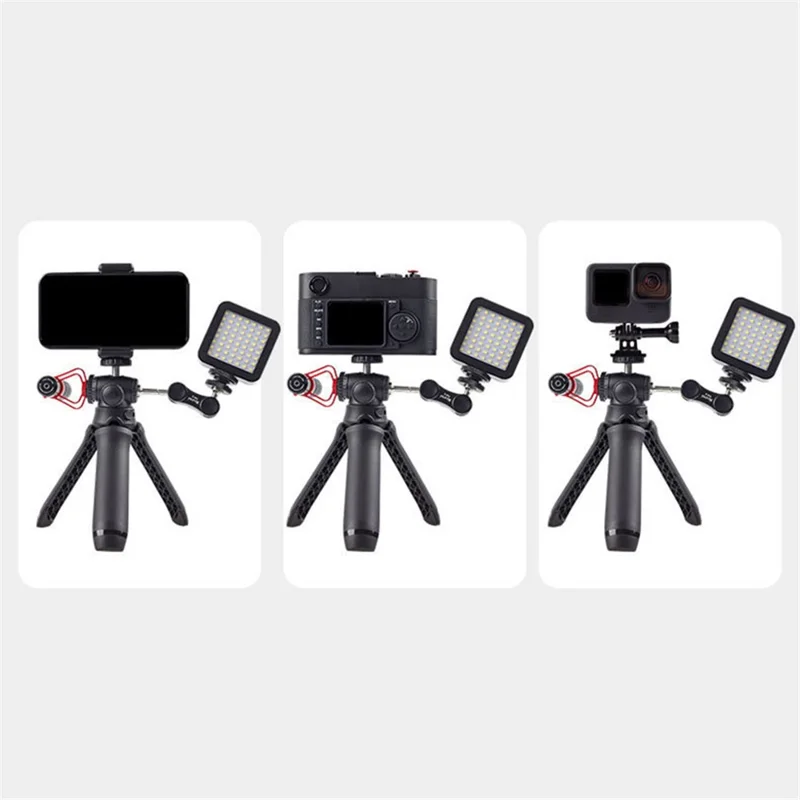 XILETU XSG-2 Portable 1/4 inch Screw Cold Shoe Tripod Camera Phone Fill Light Holder Stand