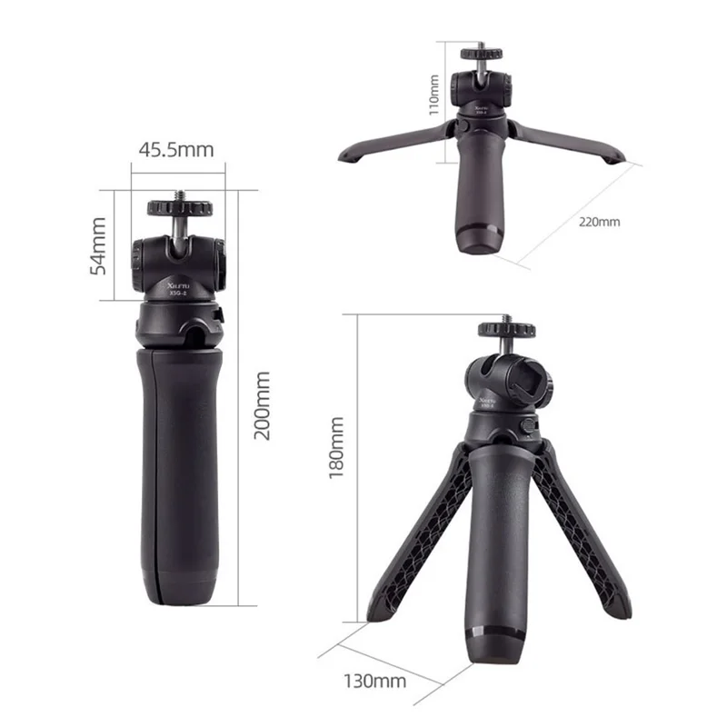 XILETU XSG-2 Portable 1/4 inch Screw Cold Shoe Tripod Camera Phone Fill Light Holder Stand