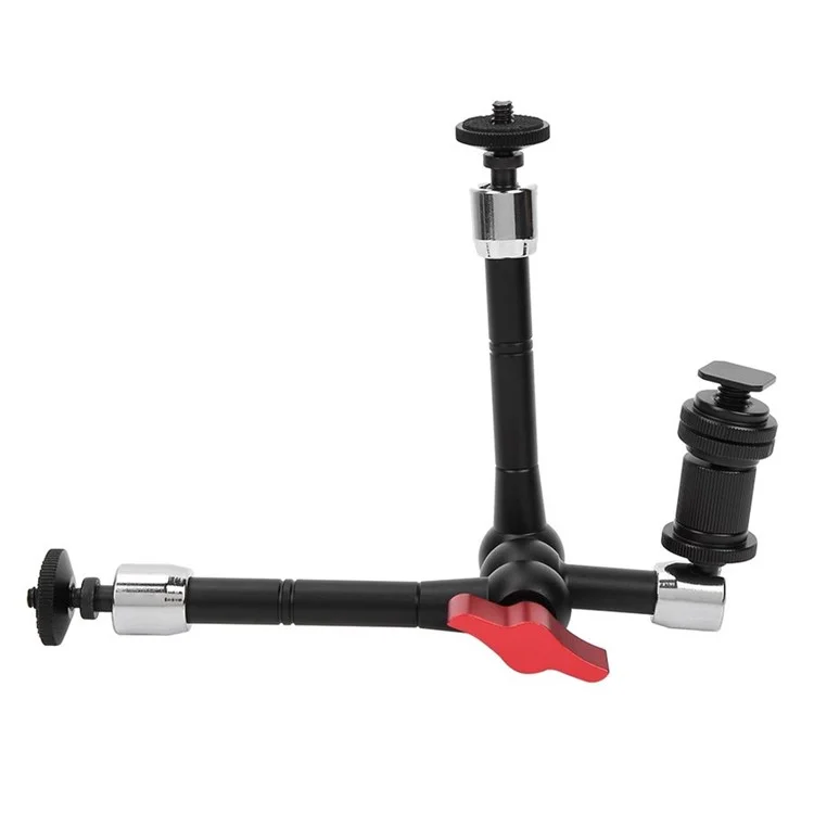 11 inch Folding 3-Section Camera Mount SLR Camera Flexible Boom Arm with 1/4" Screw/360-deree Rotatable Ball Head