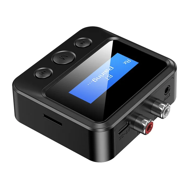 C39S Bluetooth-compatible 5.0 Wireless Audio Receiver Transmitter Adapter with LCD Display Supports TF Card MP3 Player (CE)
