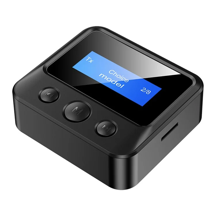 C39S Bluetooth-compatible 5.0 Wireless Audio Receiver Transmitter Adapter with LCD Display Supports TF Card MP3 Player (CE)