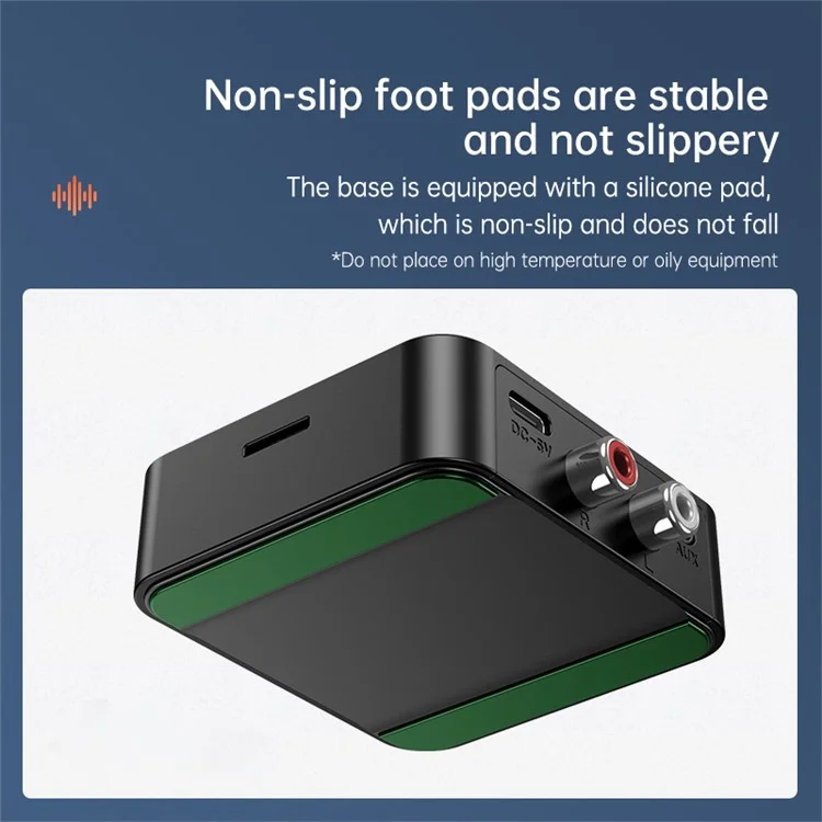 C39 Portable Bluetooth-compatible 5.0 Wireless Audio Receiver Adapter with Bluish Power Indicator Supports TF Card MP3 Player (CE)