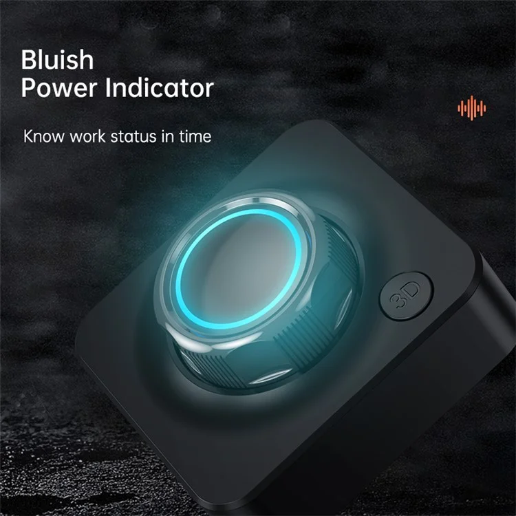 C39 Portable Bluetooth-compatible 5.0 Wireless Audio Receiver Adapter with Bluish Power Indicator Supports TF Card MP3 Player (CE)