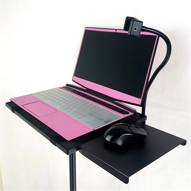 A-502C Foldable Tray Design Height Adjustable Laptop Projector Speaker Holder Tripod Telescopic Metal Floor Stand