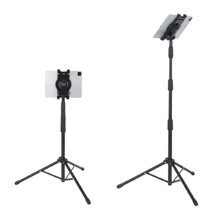 JY306V8 Tripod Tripod Stand High High Adjustable Standder Stand à 360 Degrés Mount de Montage en Rotation Pour 7 '' - 10,5 '' Comprimés et Téléphones