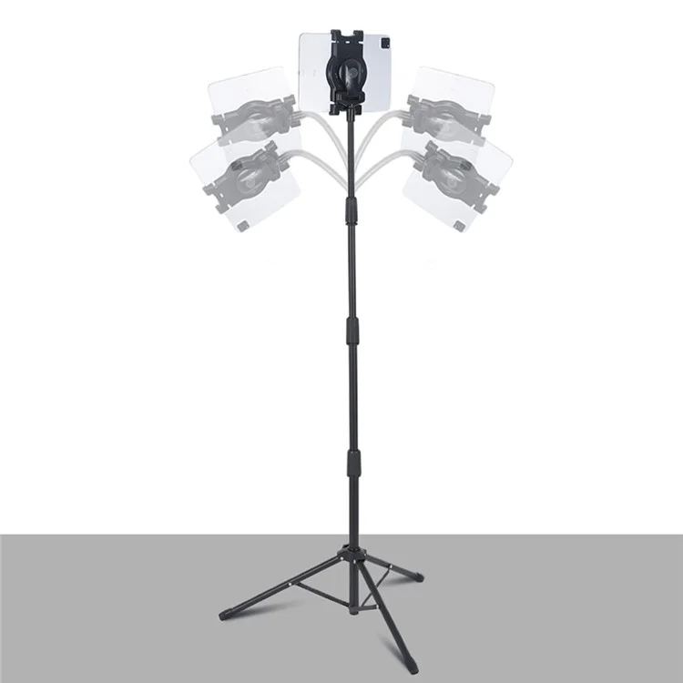 JY306V8 Tripod Tripod Stand High High Adjustable Standder Stand à 360 Degrés Mount de Montage en Rotation Pour 7 '' - 10,5 '' Comprimés et Téléphones
