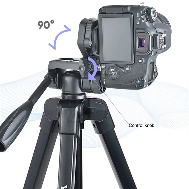 YUNTENG VCT-696 Trípode de Aleación de Aluminio de 1.8m, Rotativo, Multifunción para Cámara DSLR y Videocámara