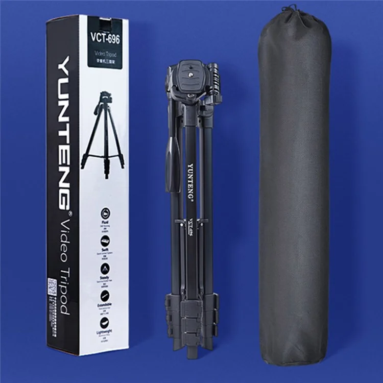 YUNTENG VCT-696 Trípode de Aleación de Aluminio de 1.8m, Rotativo, Multifunción para Cámara DSLR y Videocámara