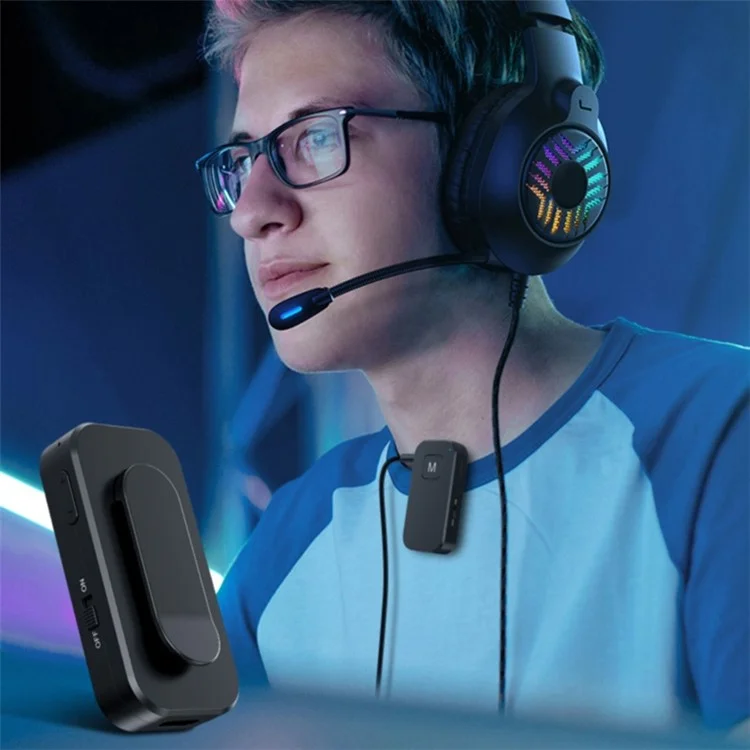 bt-03 2-In-1 Lavalier Bluetooth-compatible 5.1 Transmitter Receiver Low Latency Wireless Adapter Supports Hands-Free Calling