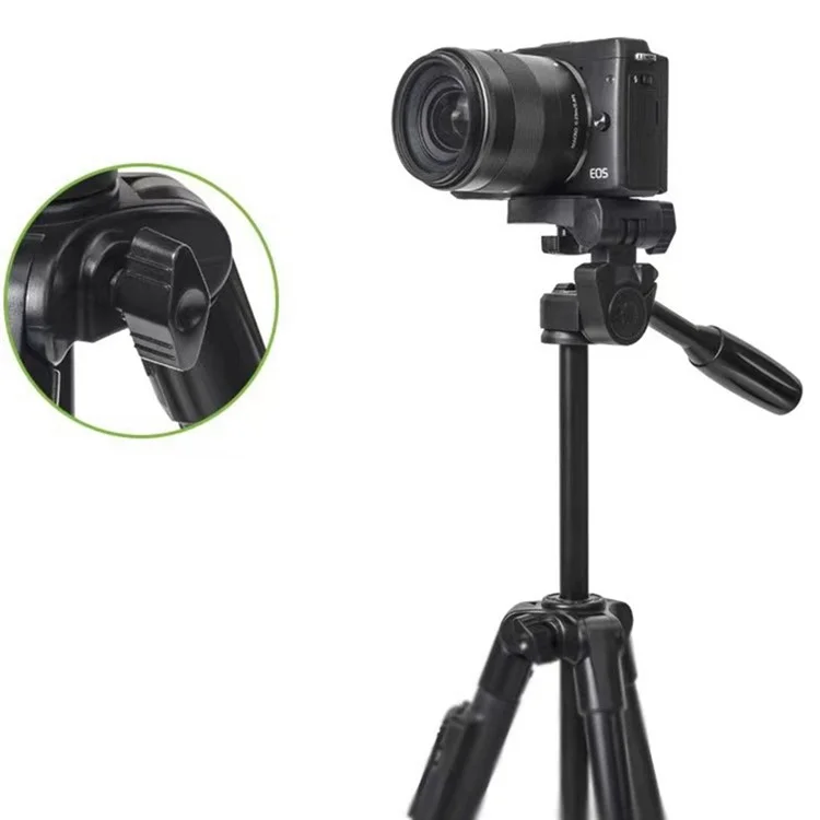 YUNTENG VCT-6108 Портативный Штатив для Сотового Телефона Дорожный Штатив для Камеры со Съемным Мешком и Bluetooth-Пультом Дистанционного Управления для Селфи / Прямых Трансляций / Влогов / Видеозаписи