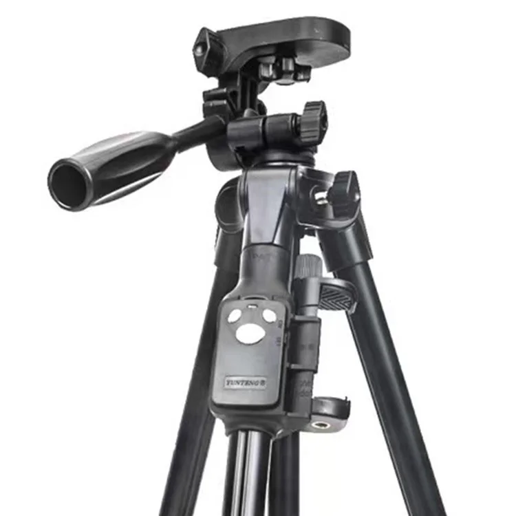 YUNTENG VCT-6108 Портативный Штатив для Сотового Телефона Дорожный Штатив для Камеры со Съемным Мешком и Bluetooth-Пультом Дистанционного Управления для Селфи / Прямых Трансляций / Влогов / Видеозаписи