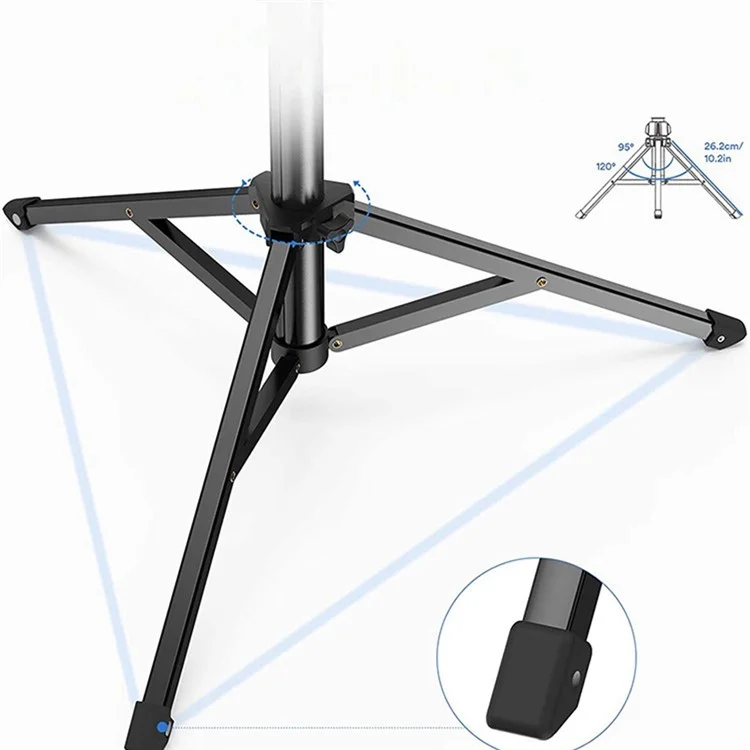 1.6m Portable Aluminum Alloy Tripod Camera Phone Holder Stand Photography Tripod with Phone Clip and Bluetooth-compatible Shutter