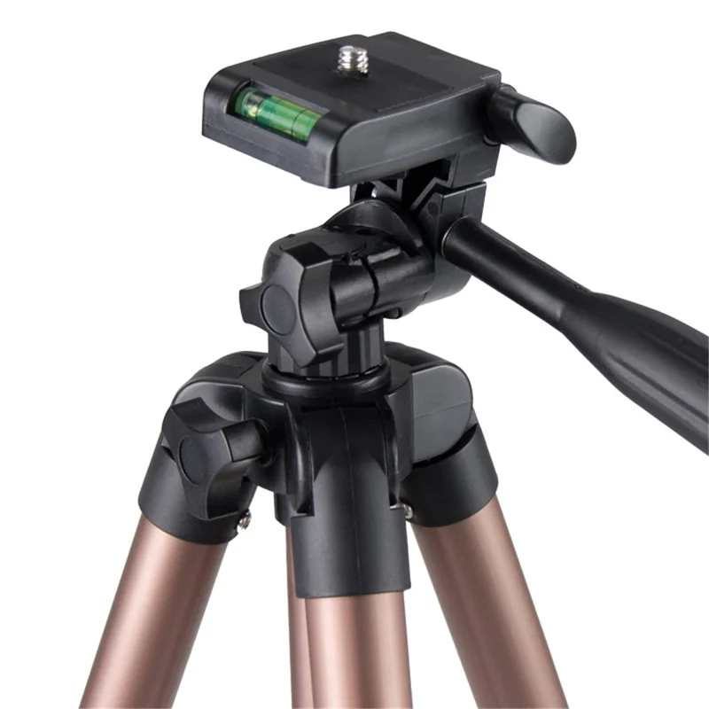 130cm Outdoor Photography Tripod Portable Telescopic Aluminum Alloy Tripod Camera Phone Live Streaming Stand