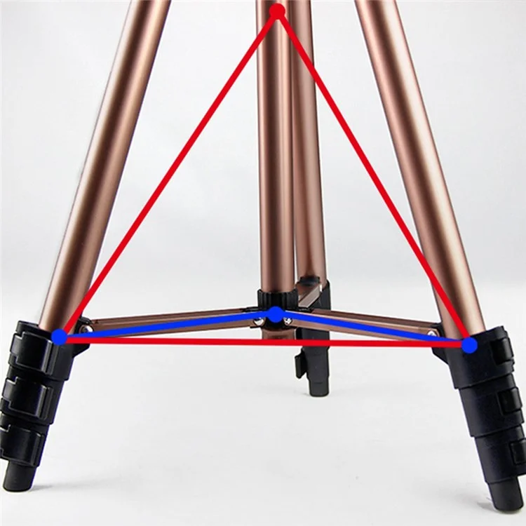 110 cm de Portátil Portátil de Alumínio Telescópico Tripé Phone de Transmissão ao Vivo Stand Photography Tripé - Gold de Champanhe