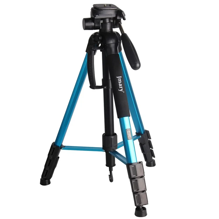 JMARY KP2264 Detachable Tripod Holder Mobile Phone SLR Camera Aluminium Alloy Stand for Outdoor Live Streaming Portable Tripod Stand with Gravity Hook - Blue