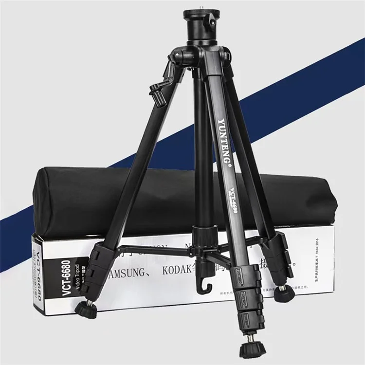 YUNTENG VCT-6680 Telescopic 152CM Camera Mount Phone Tripod Stand Travel Tripod Mobile Phone Holder with 1 / 4'' Screw Adapter
