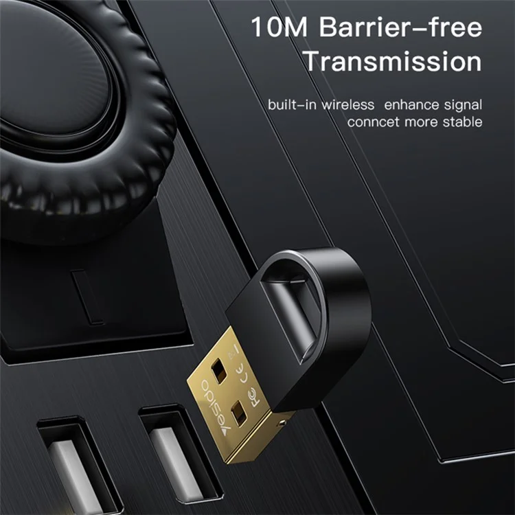 YESIDO YAU34 2.4G Trasmettitore Bluetooth Wireless Adattatore Dongle per Telefono, TV, Computer, Laptop, Auto