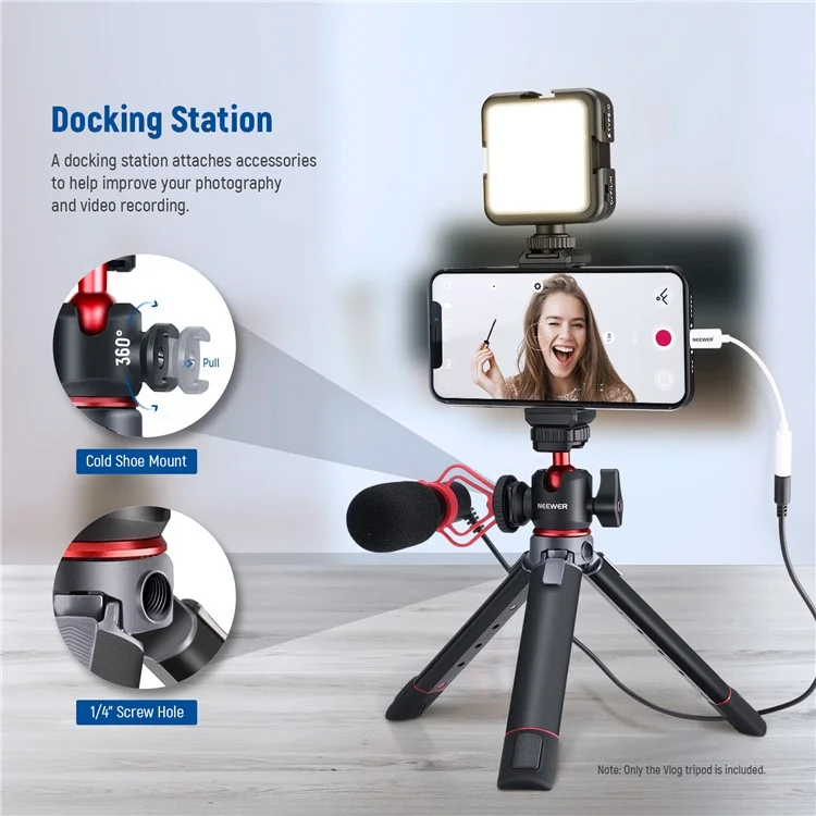 Trépied appareil photo pliable en alliage d'aluminium NEEWER NW-991 pour diffusion en direct et Vlogging