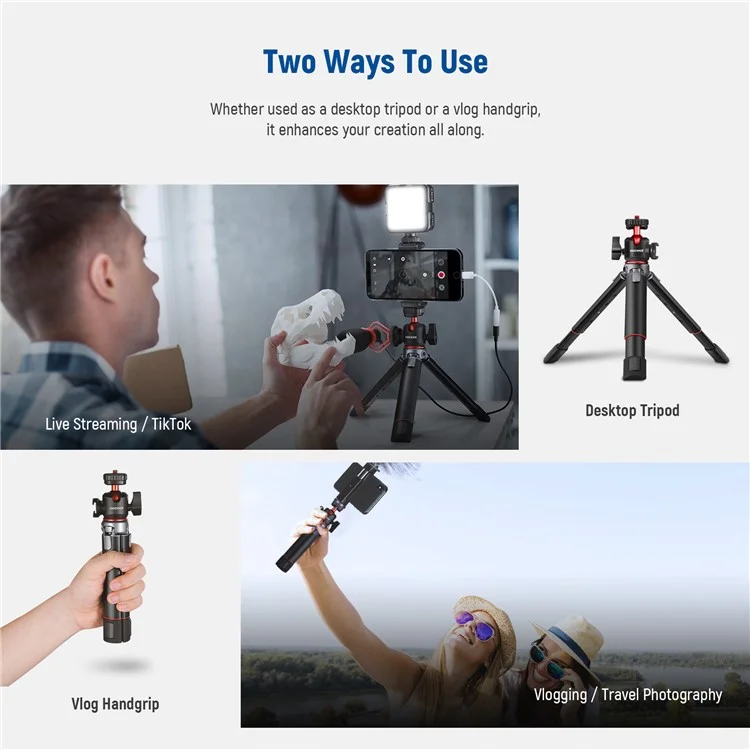 Trépied appareil photo pliable en alliage d'aluminium NEEWER NW-991 pour diffusion en direct et Vlogging