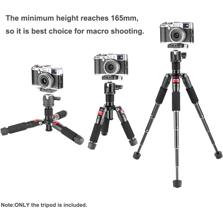 NEEWER M521 Trépied portable de voyage en alliage d'aluminium avec rotule à 360 degrés