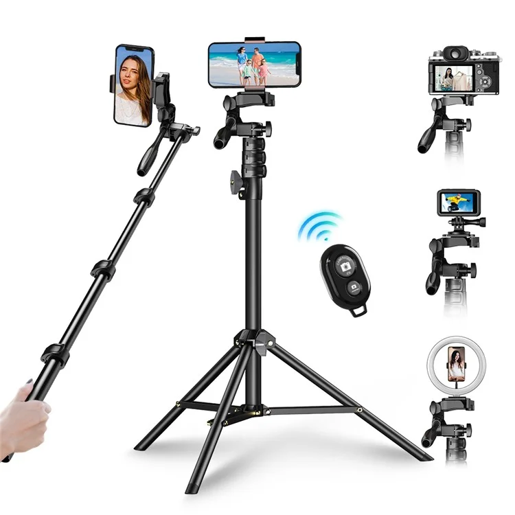 APEXEL APL-JJ070 20"-70" Ajuste de altura Trípode Palo Selfie para teléfono móvil para grabación de vídeo Streaming en vivo