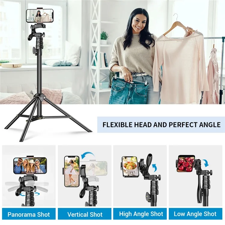 APEXEL APL-JJ070 20"-70" Ajuste de altura Trípode Palo Selfie para teléfono móvil para grabación de vídeo Streaming en vivo