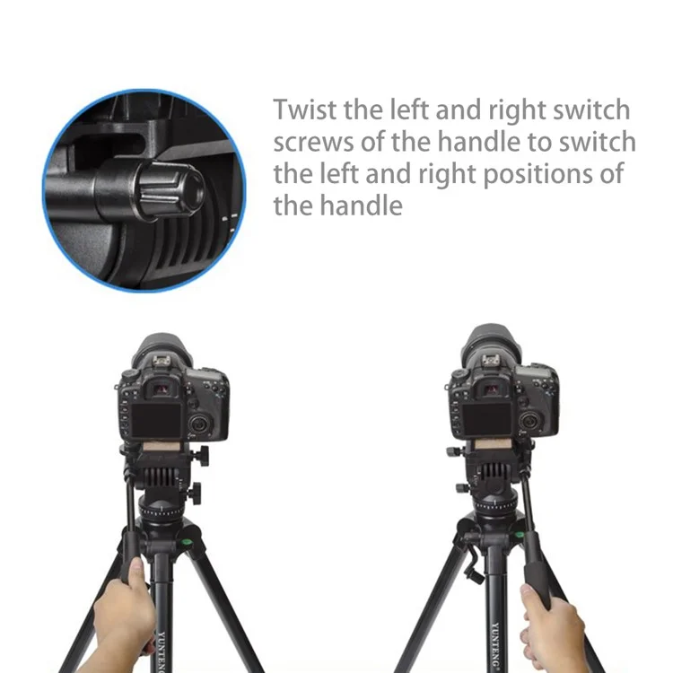 YUNTENG VCT-3000 Camera Tripod 300cm Height Aluminum Alloy Tripod Stand with Phone Clip for Travel / YouTube Video / Photography