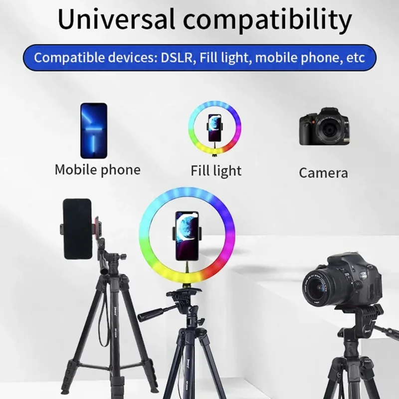 JMARY KP2209 Outdoor Tripod Stand with Horizontal Extension Rod Cell Phone Camera Folding Tripod